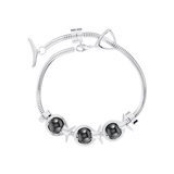 Phiiish Charm Bracelet in Premium Stainless Steel (316L) with 3 Magnetite Fish Charm