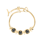 Phiiish Charm Bracelet in Premium Stainless Steel (316L) with 3 Magnetite Fish Charm
