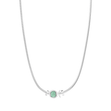 Phiiish 8mm Emerald Colour Crystal Charm in Sterling Silver