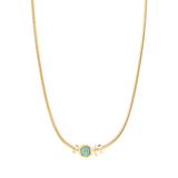 Phiiish 8mm Emerald Colour Crystal Charm in Sterling Silver
