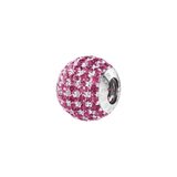 Phiiish 8mm Sterling Silver Ruby Colour Crystal Charm