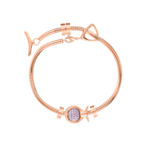 Phiiish 8mm Pink Tourmaline Colour Crystal Charm in Sterling Silver