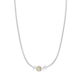Phiiish 8mm Citrine Colour Crystal Charm in Sterling Silver