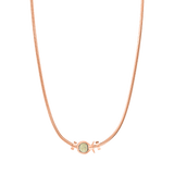 Phiiish 8mm Citrine Colour Crystal Charm in Sterling Silver