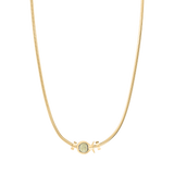 Phiiish 8mm Citrine Colour Crystal Charm in Sterling Silver