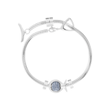 Phiiish 8mm Tanzanite Colour Crystal Charm in Sterling Silver