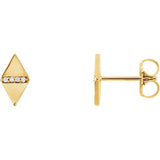 Diamond Geometric Earrings