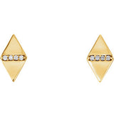 Diamond Geometric Earrings