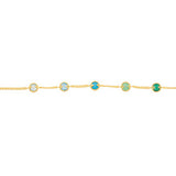 18K Vermeil Pink Tourmaline, Turquoise, Amethyst, Peridot & Iolite 16" Necklace