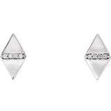 Diamond Geometric Earrings