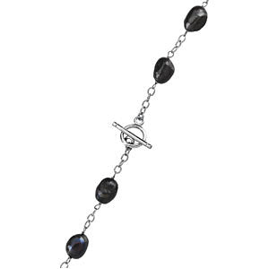 Sterling Silver Black Freshwater Cultured Baroque Pearl 20