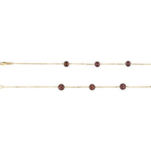 14K Yellow Freshwater Cultured Dyed Chocolate Pearl 18