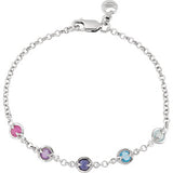 18K Vermeil Pink Tourmaline, Turquoise, Amethyst, Peridot & Iolite 16" Necklace