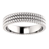 14K  Layered Stacked Rope Band