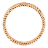 14K  Layered Stacked Rope Band