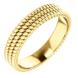 14K  Layered Stacked Rope Band