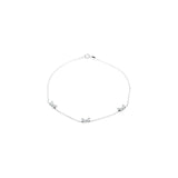 Silver Butterfly Ankle Bracelet