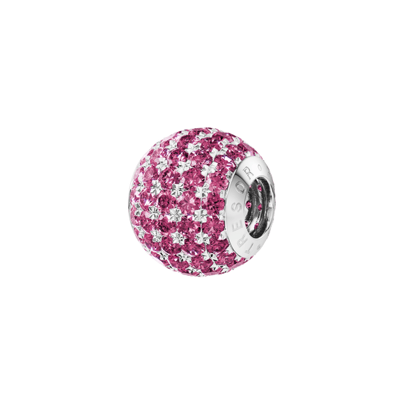 Phiiish 8mm Sterling Silver Ruby Colour Crystal Charm