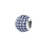 Phiiish 8mm Tanzanite Colour Crystal Charm in Sterling Silver