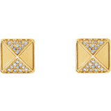 14K Yellow .10 CTW Diamond Accented Earrings