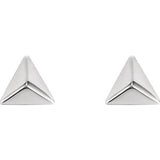 Sterling Silver Pyramid Earrings