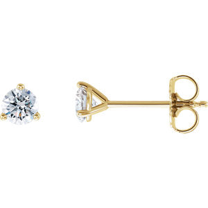 14K Yellow 1/2 CTW Lab-Grown Diamond Stud Earrings