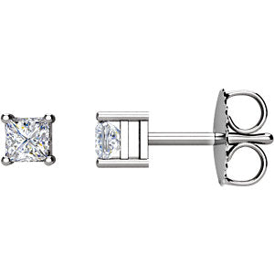 14K White 1/4CTW Diamond Earrings