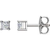 14K White 1/4CTW Diamond Earrings