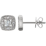 14K White 1/3 CTW Diamond Earrings