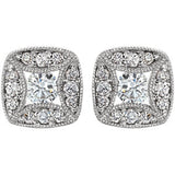 14K White 1/3 CTW Diamond Earrings