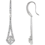 14K White 3/4 CTW Diamond Chandelier Earrings