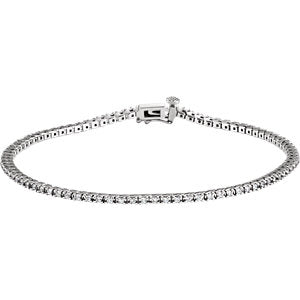 14K White 1 CTW Diamond Line 7.25" Bracelet