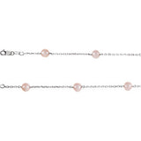 Sterling Silver Freshwater Cultured Pink Pearl 7" Bracelet