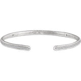 14K White 1/2 CTW Diamond Cuff Bracelet