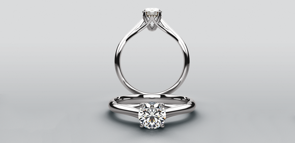 1ct Charles & Colvard Solitaire Engagement Ring
