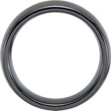 Black Ceramic 8mm Domed Band Size 4.5