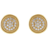 14K Yellow 1/5 CTW Diamond Geometric Earrings