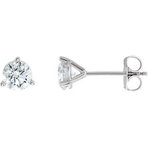 14K White 1 1/4 CTW Lab-Grown Diamond Stud Earrings