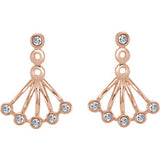 14K Rose 1/6 CTW Diamond Earrings