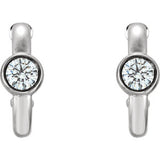 Diamond J-Hoop Earrings