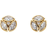 14K Yellow 1/2 CTW Diamond Earrings