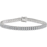 Sterling Silver Cubic Zirconia 7 1/4" Line Bracelet