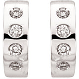 14K White & Rhodium Plated 1/3 CTW Diamond Earrings