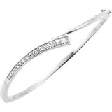 14K White 3/4 CTW Diamond Journey 6.5" Bracelet
