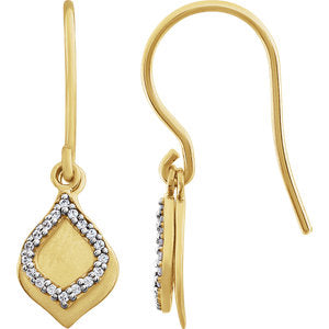 14K Yellow 1/10 CTW Diamond Earrings
