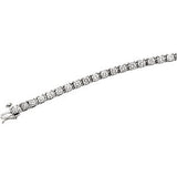 14K White 4 1/2 CTW Diamond Line 7.25" Bracelet