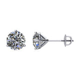 14K White 2 CTW Diamond Threaded Post Earrings