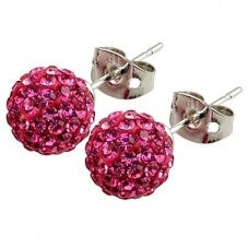 Bonbon Titanium Pink Crystal Stud Earring