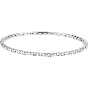 Sterling Silver Cubic Ziconia Bangle Bracelet