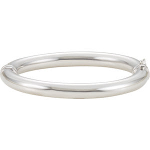 Sterling Silver 8mm Hinged Bangle 7